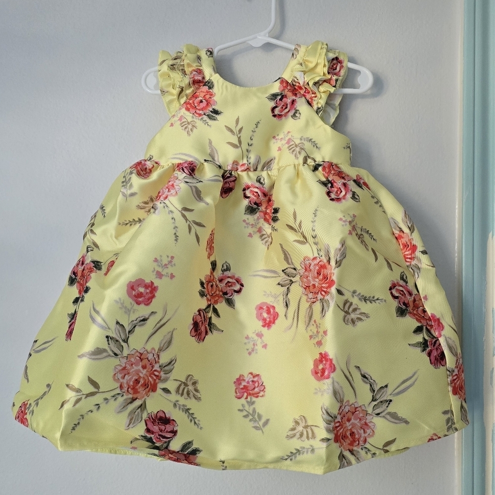 Pippa & Julie Yellow and Pink Ruffled Tiered Sundress - Picture 2 of 11